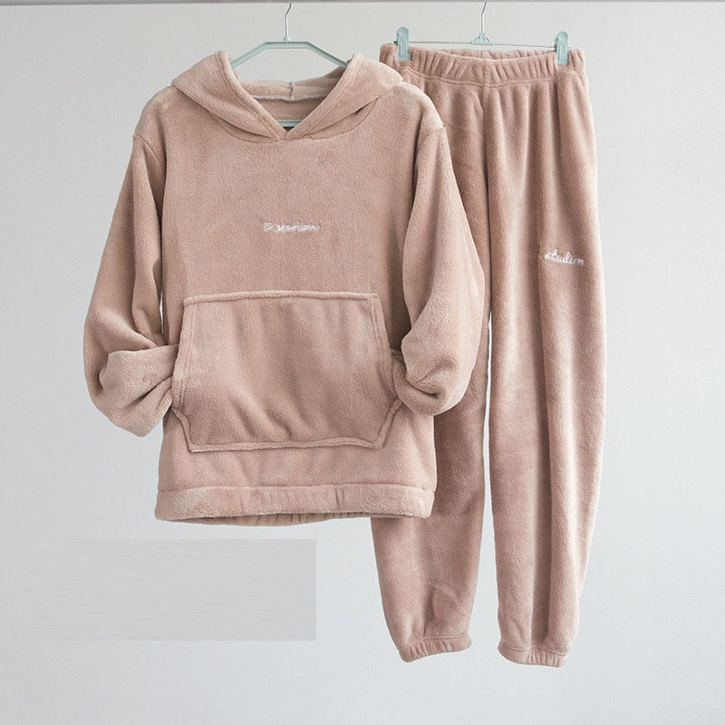 Pyjama en flanelle à capuch