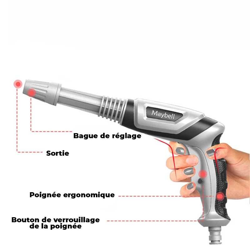 Pistolet haute pression 2 en 1