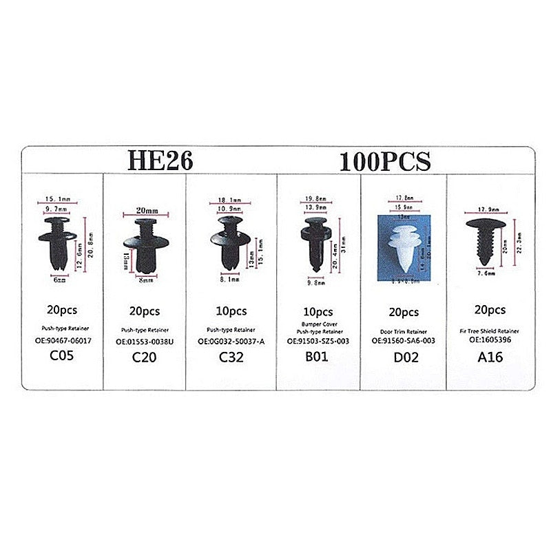 Clips de Fixation Universels