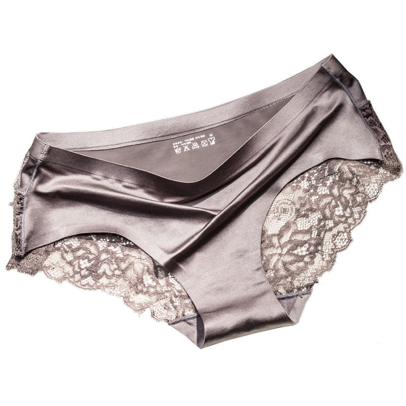 TOP VENTES - Lot de 3 Culottes en Dentelle en Fibre de Bambou