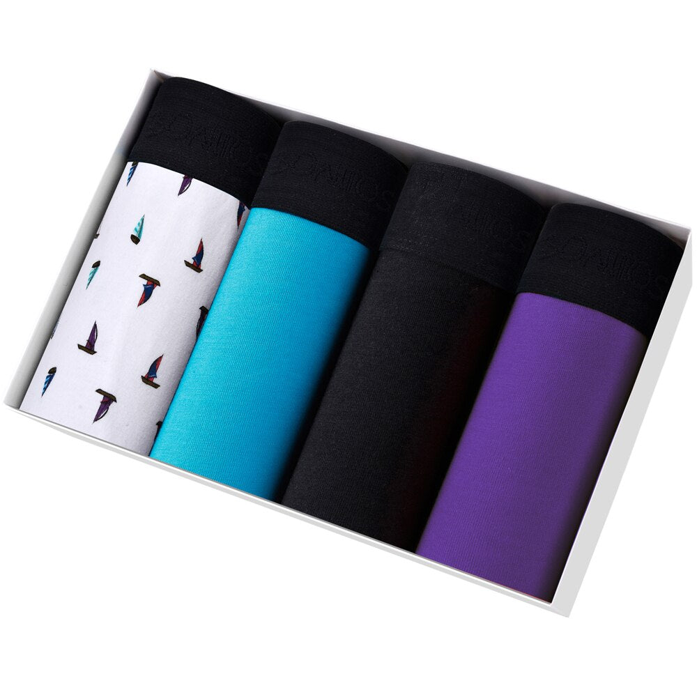 Lot de 4 Caleçons 95% Coton