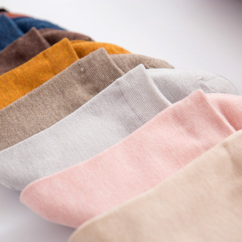 TOP VENTES : Lot de 5 paires de Chaussettes en Fibre de Bambou pour Femmes