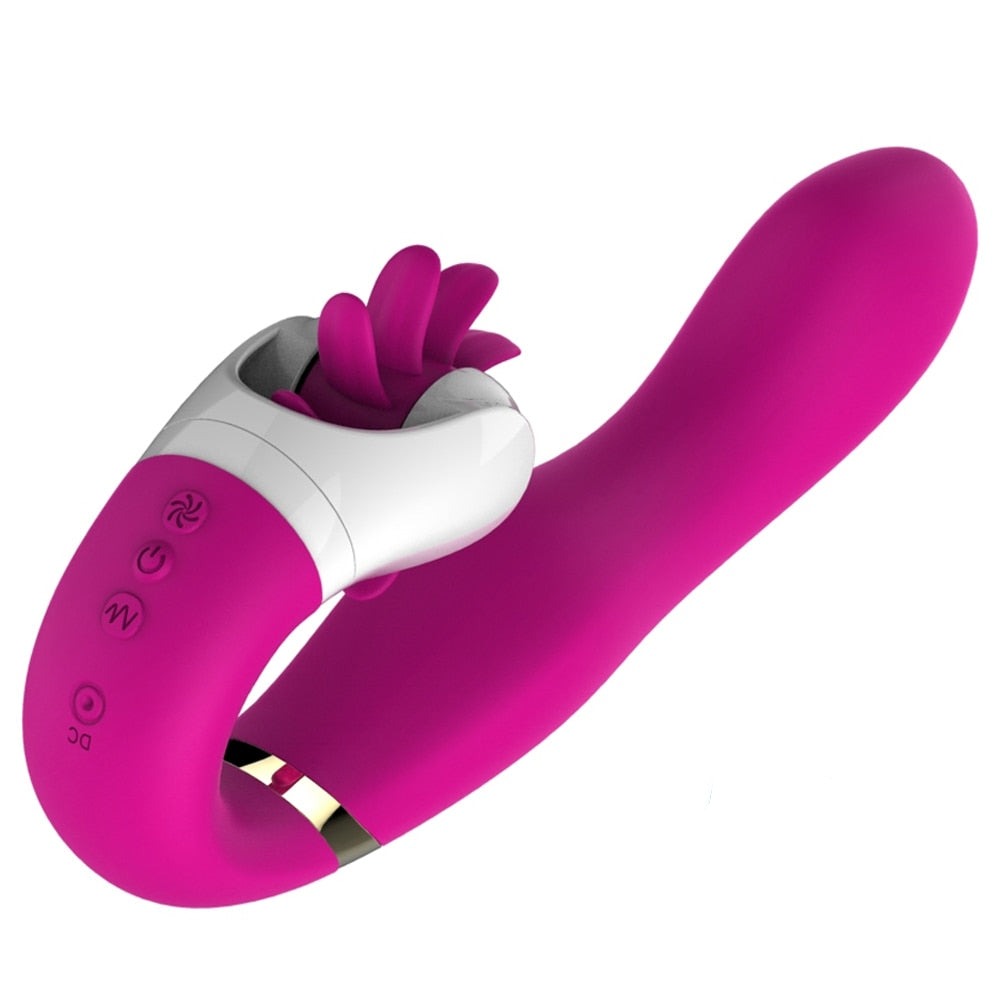 Gode vibromasseur simulateur de cunnilingus