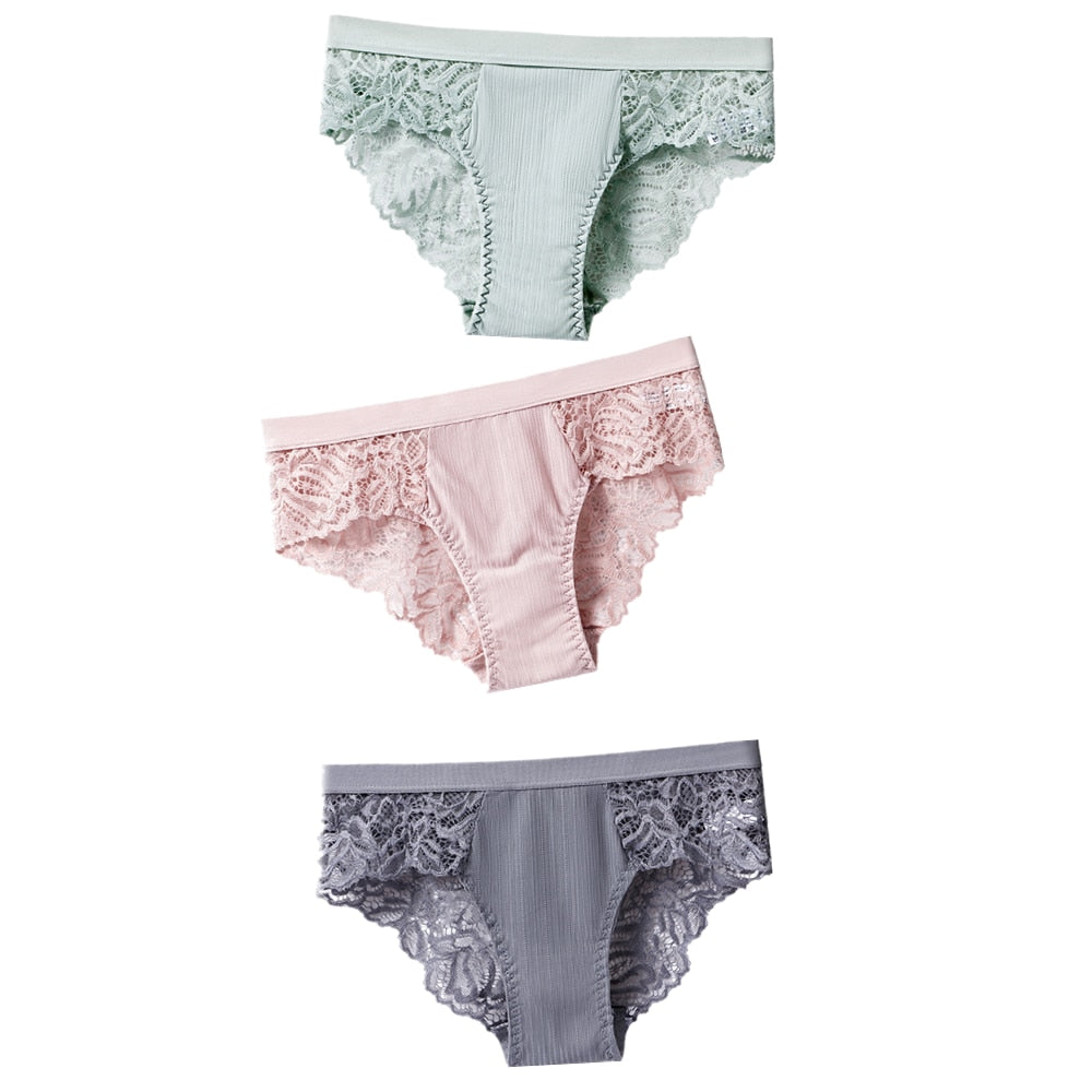 Lot de 3 Culottes Sexy en Dentelles