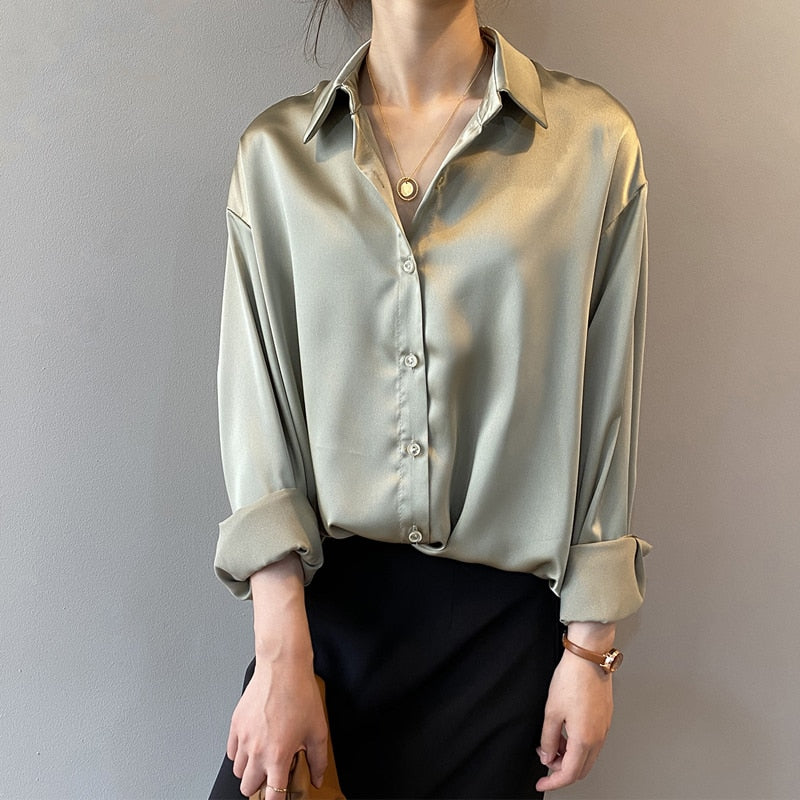 NOUVEAU - Chemisier vintage en satin