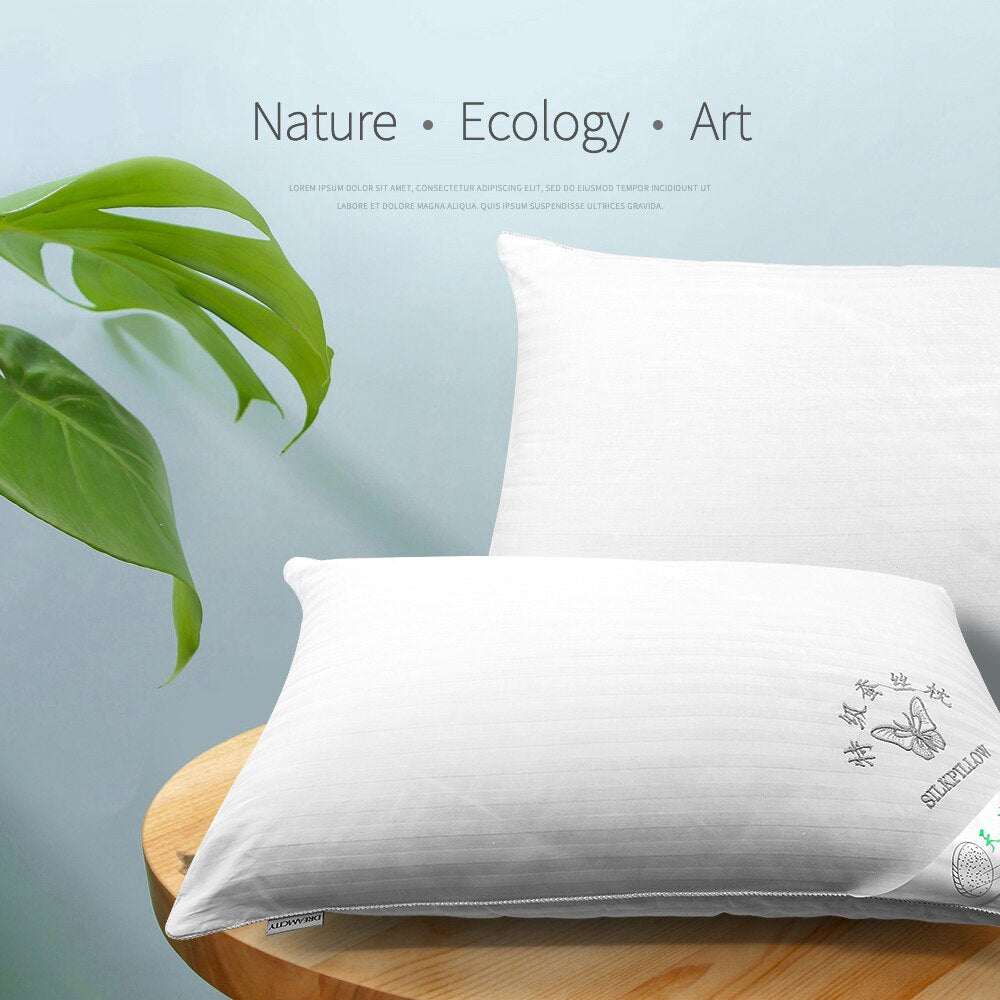 NOUVEAU - Oreiller en Soie 100% Naturelle