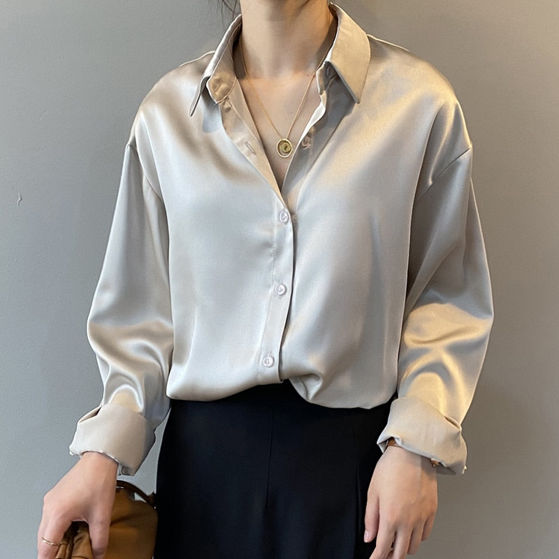 NOUVEAU - Chemisier vintage en satin