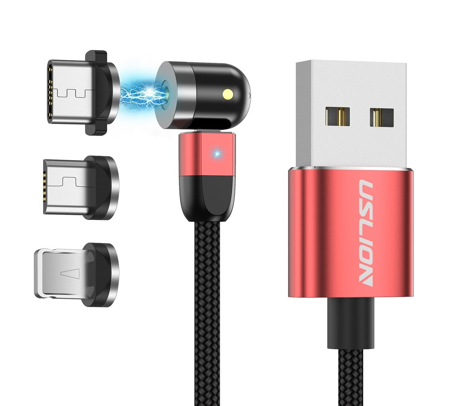 Câble magnétique 3en1 360°