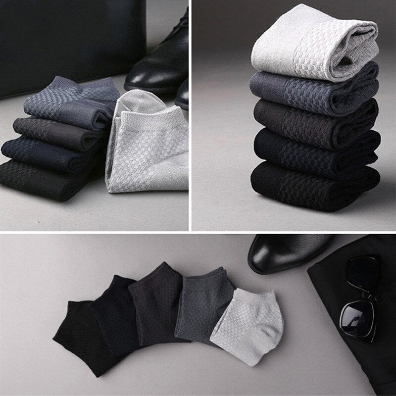 TOP VENTES - Lot de 5 paires de Socquettes en fibre de Bambou