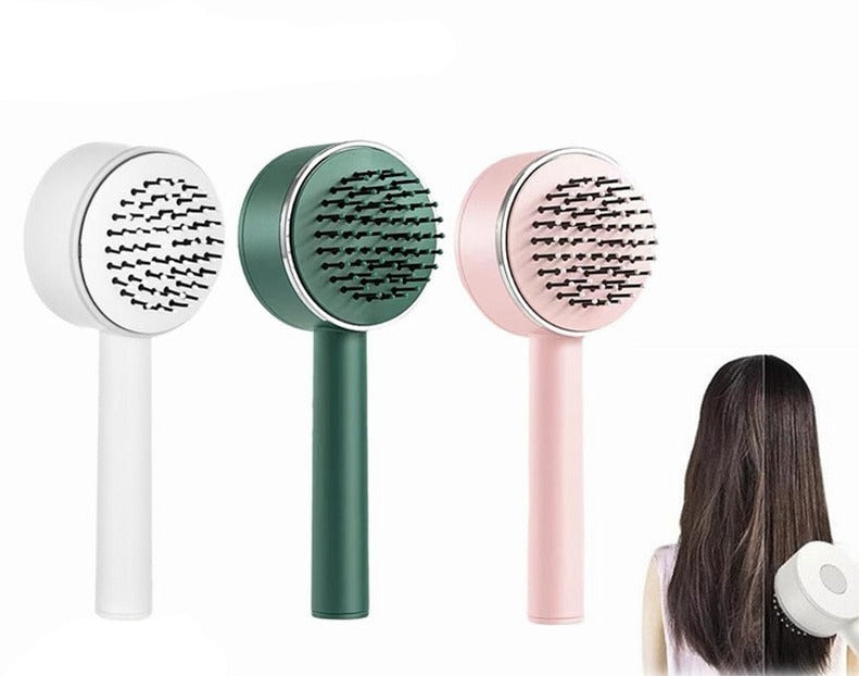 Brosse à cheveux auto-nettoyante