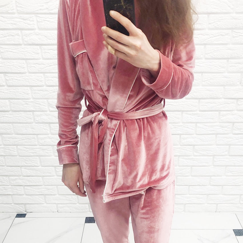 Pyjama Velours Kimono