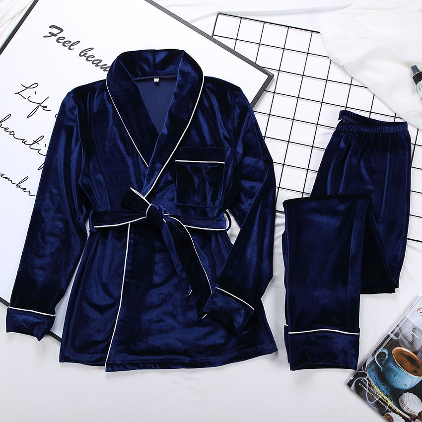 Pyjama Velours Kimono