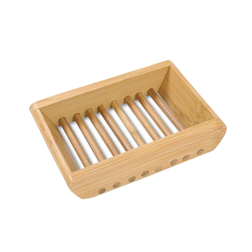 NOUVEAU - Lot de 2 Portes Savon en Bambou Naturel