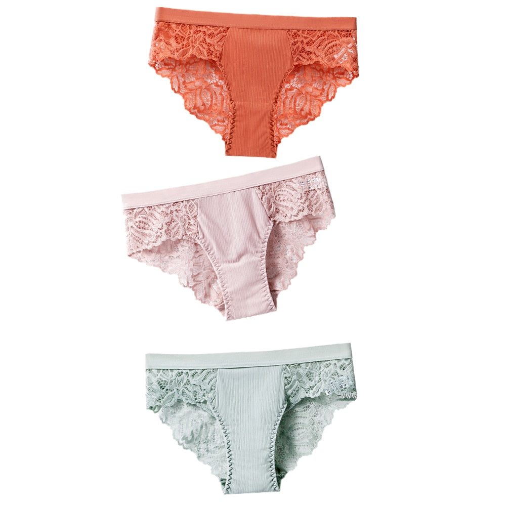 Lot de 3 Culottes Sexy en Dentelles