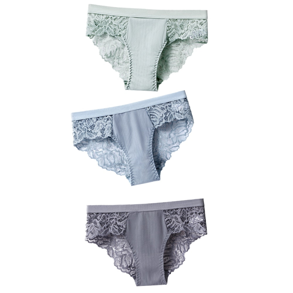 Lot de 3 Culottes Sexy en Dentelles