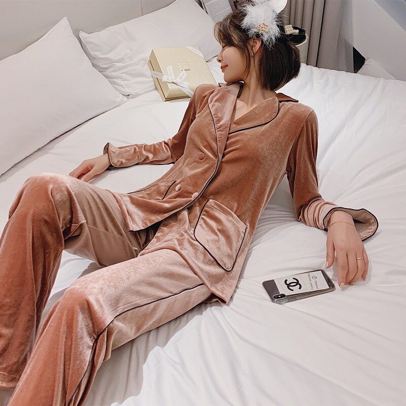 NOUVEAU - Ensemble Pyjama en Velours