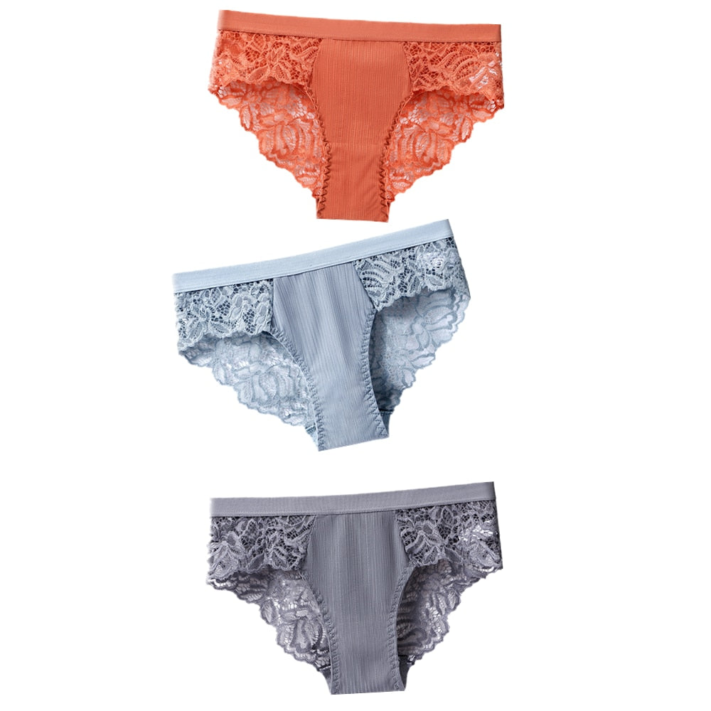 Lot de 3 Culottes Sexy en Dentelles
