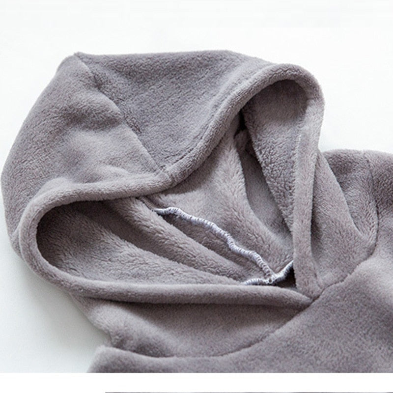 Pyjama en flanelle à capuche