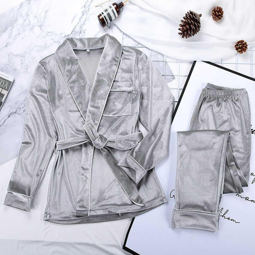 Pyjama Velours Kimono