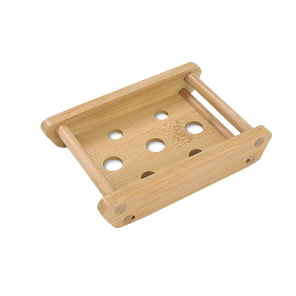 NOUVEAU - Lot de 2 Portes Savon en Bambou Naturel