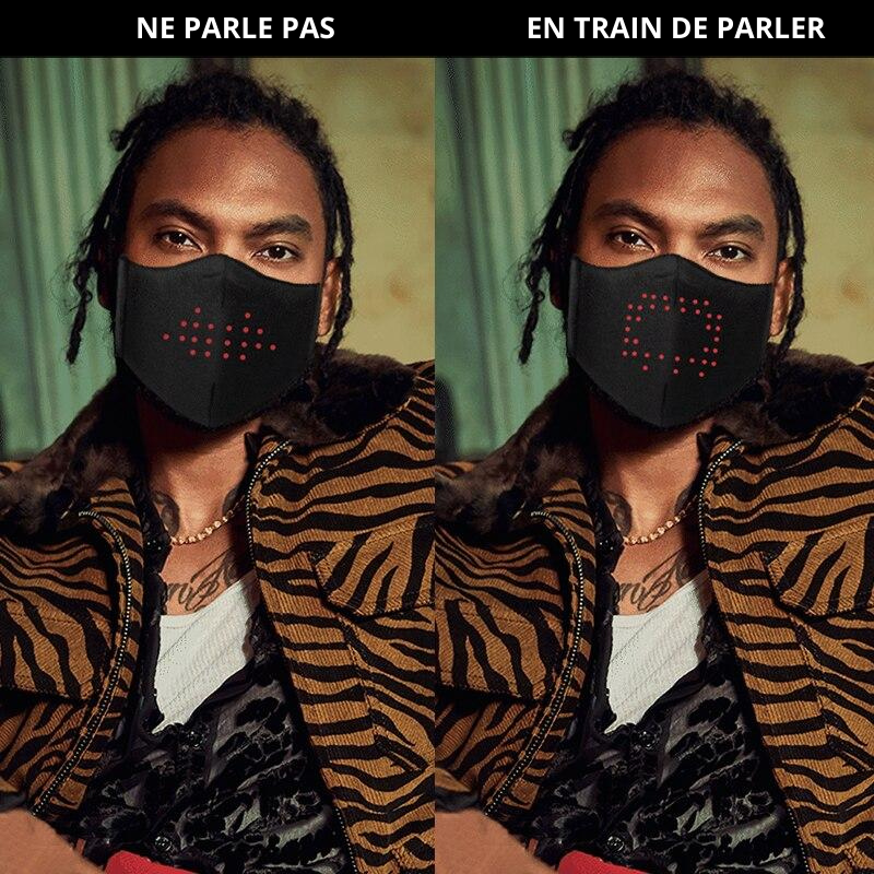 TOP VENTE l Masque LED reconnaissance vocale