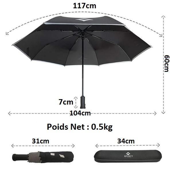 Parapluie Réversible avec Lampe intégrée