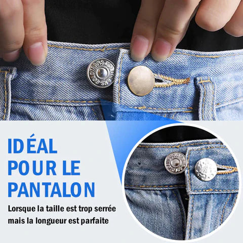Lot de 10 Boutons de jeans rétractables