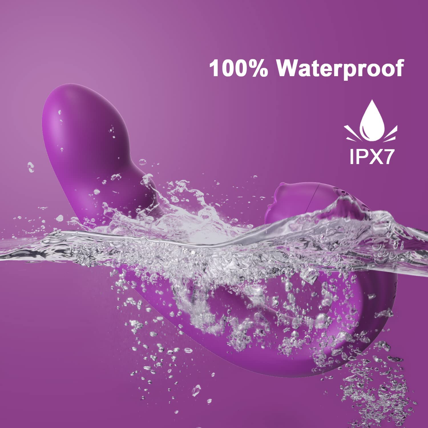 Vibromasseur point G à tête rotative et langue vibrante