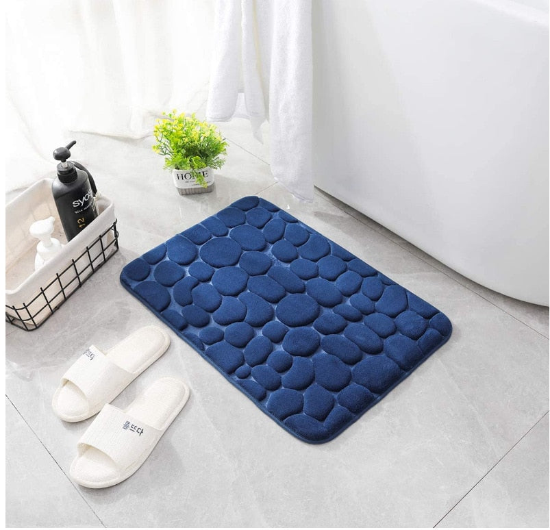 Tapis de bain effet galets
