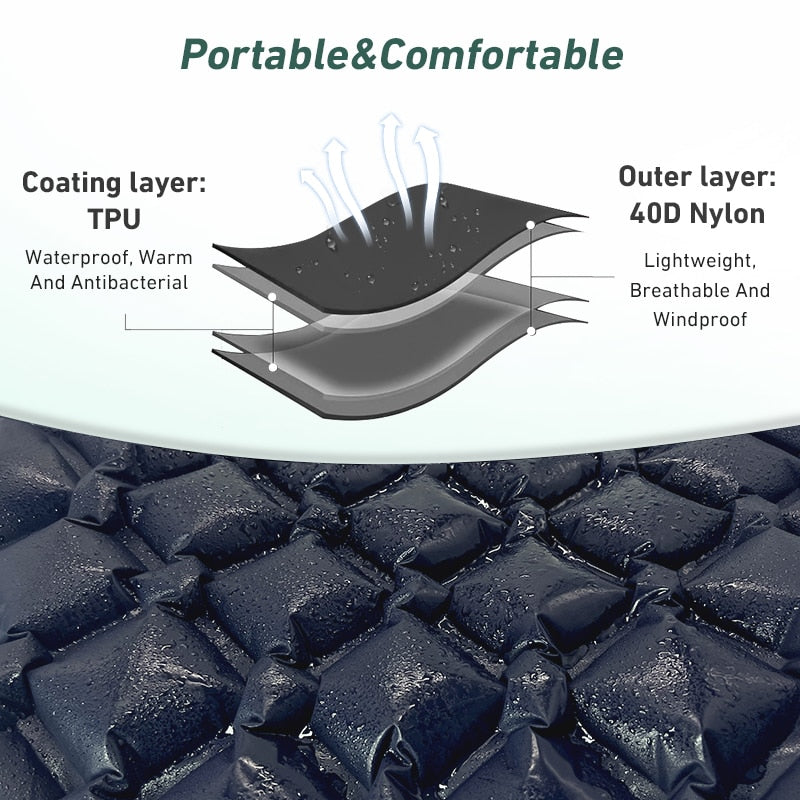 Matelas Gonflable de Camping Pompe Intégrée