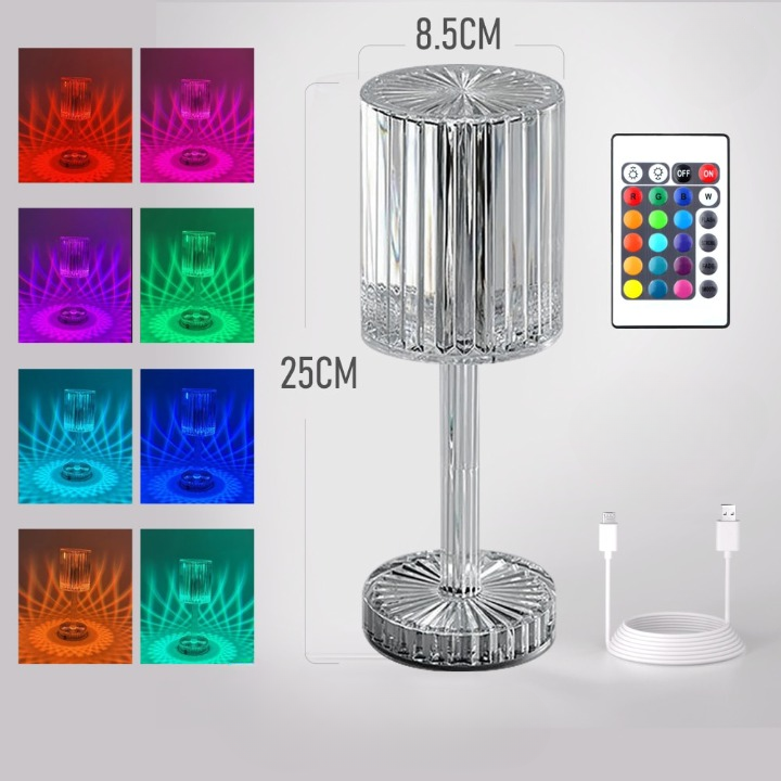 Lampe Effet Cristal Multicolore