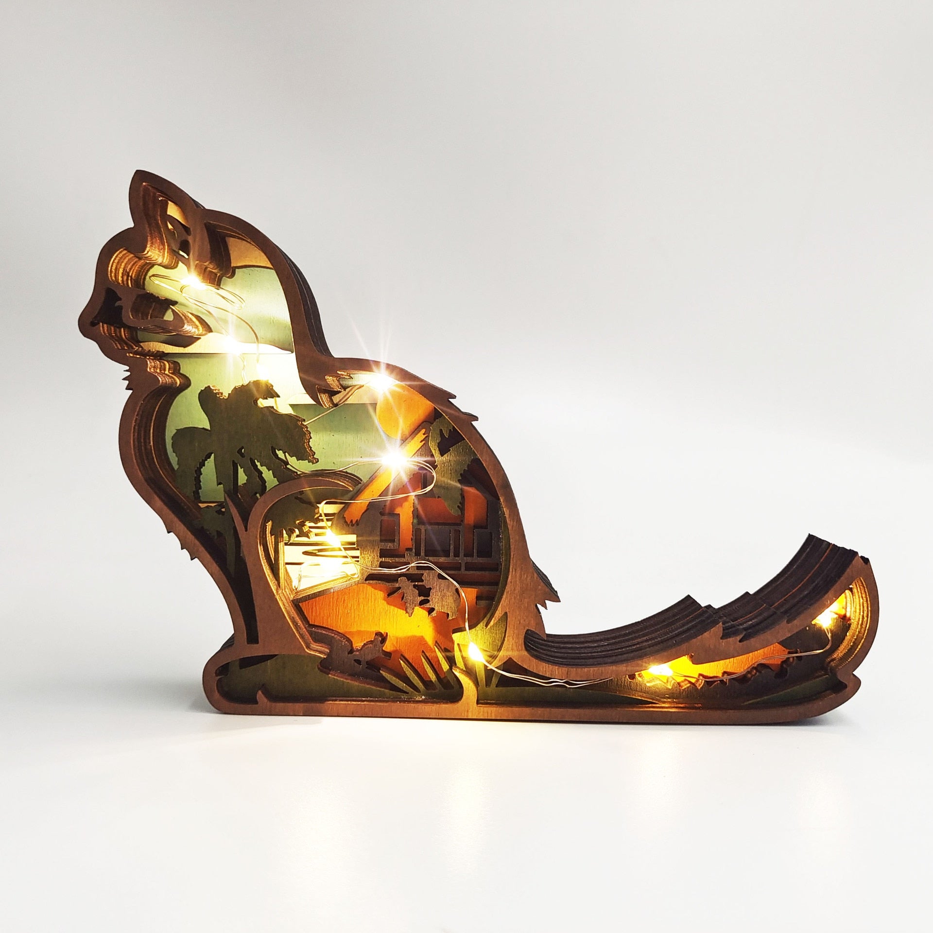 Lampe en Bois Décorative