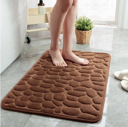 Tapis de bain effet galets