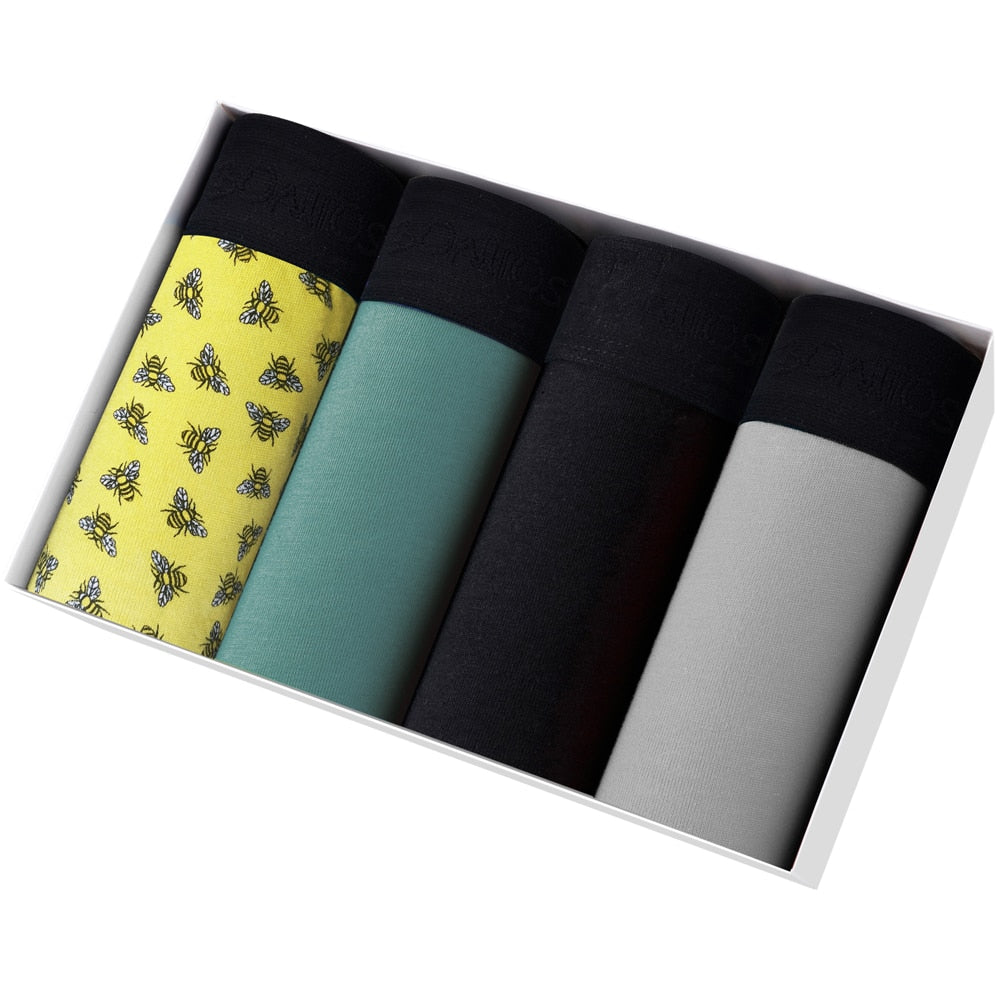 Lot de 4 Caleçons 95% Coton