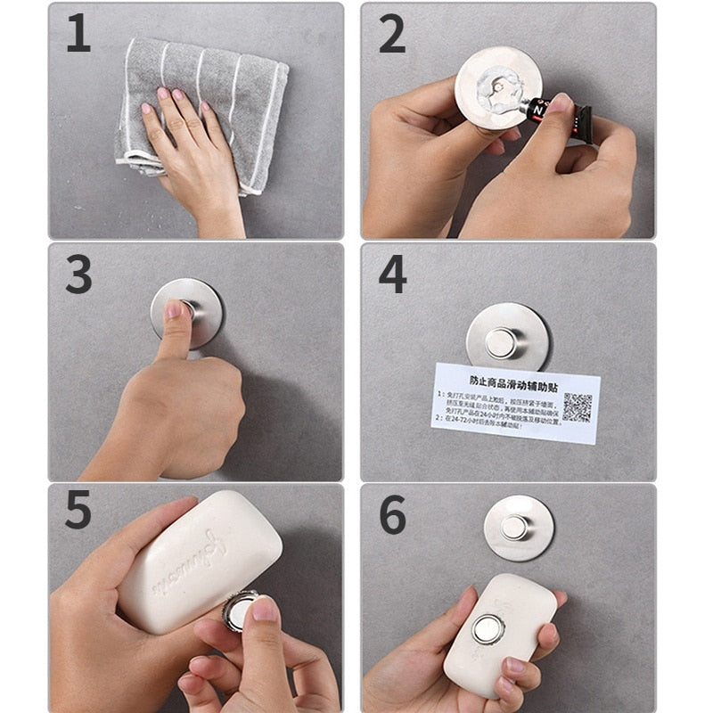 Lot de 2 Portes Savon Magnétiques