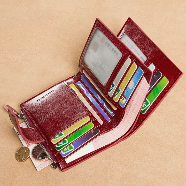 Portefeuille Puce Anti RFID en Cuir