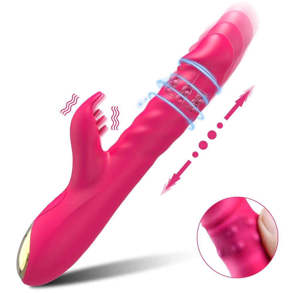 Vibromasseur Stimulation de Poussée Perlée