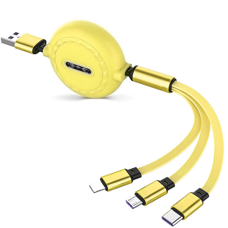 Câble 3en1 retractable