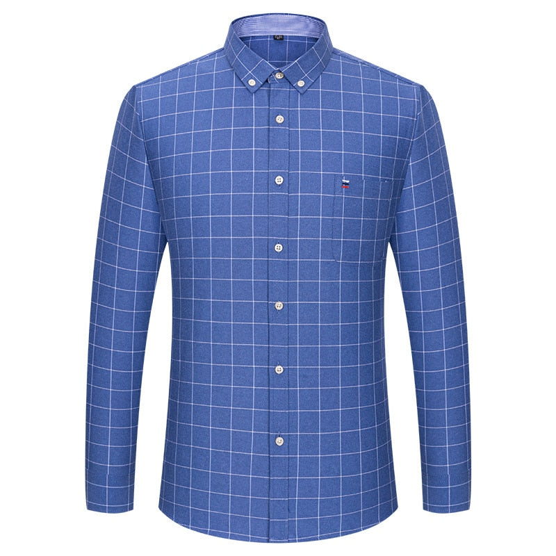 Chemise en coton à rayures à manches longues