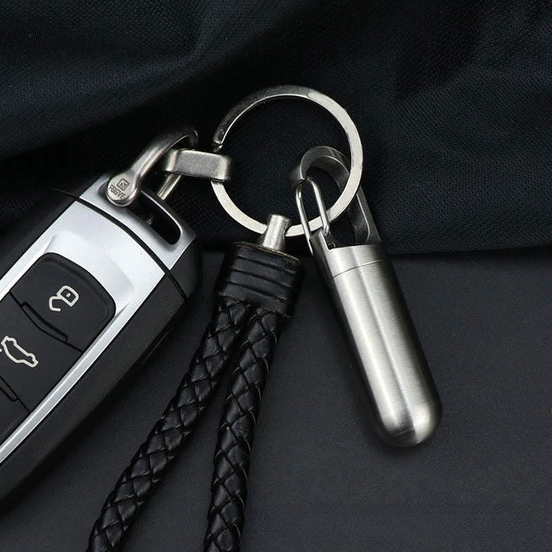 2x Mini Porte Clé Boîte à Pilules Waterproof