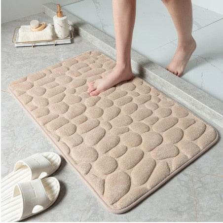 Tapis de bain effet galets