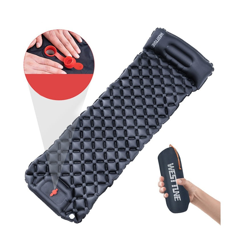 Matelas Gonflable de Camping Pompe Intégrée