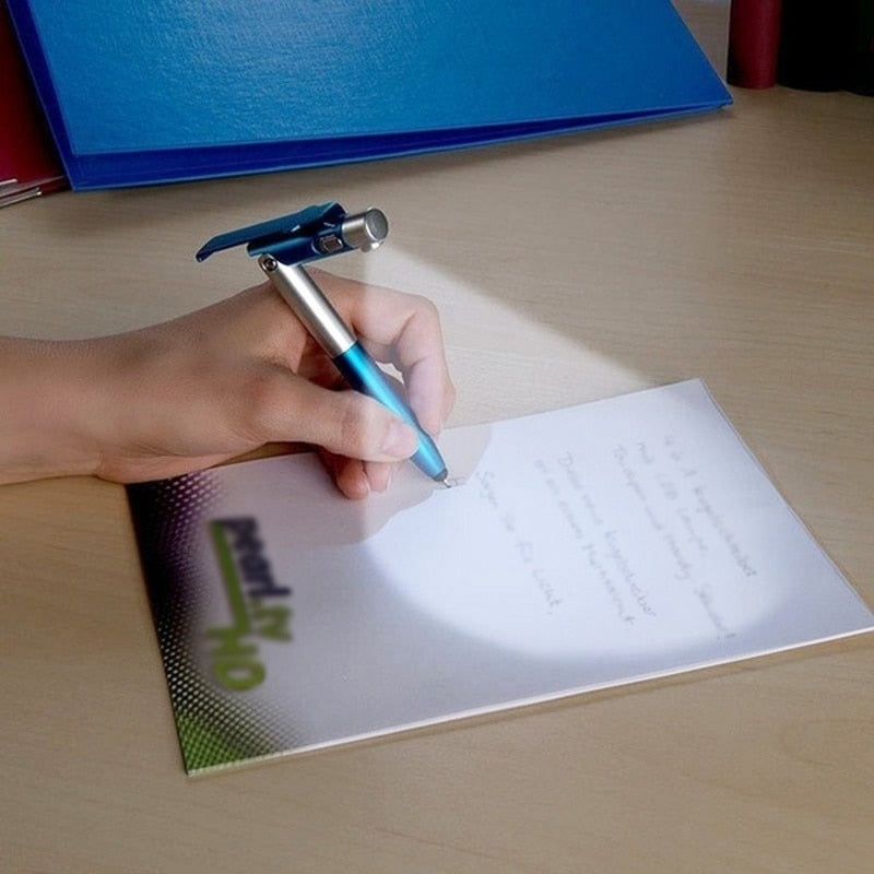 Lot de 3 Stylos Pliables avec Lumière LED Intégrée