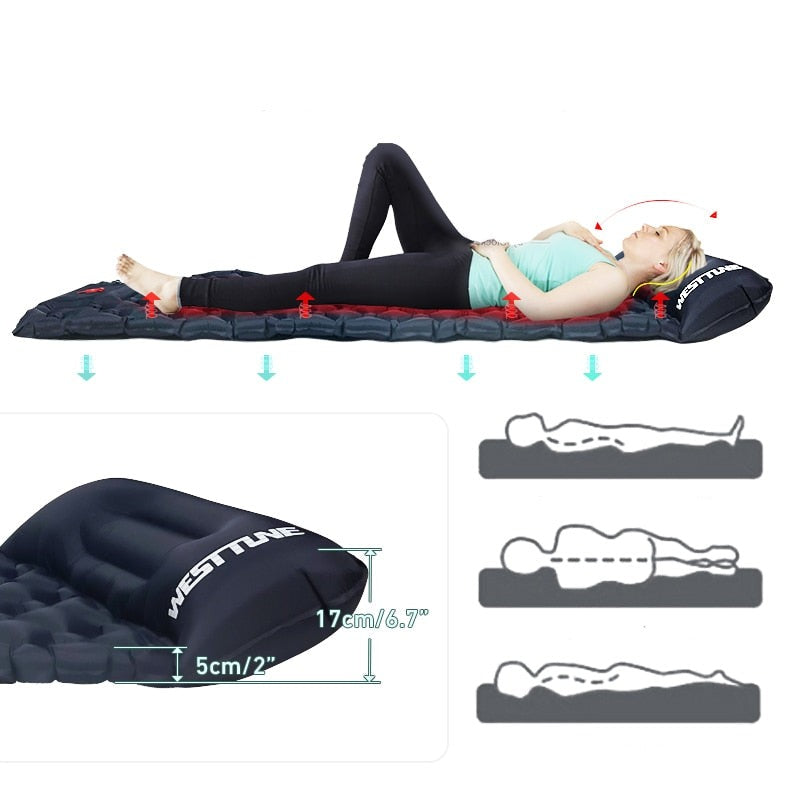 Matelas Gonflable de Camping Pompe Intégrée