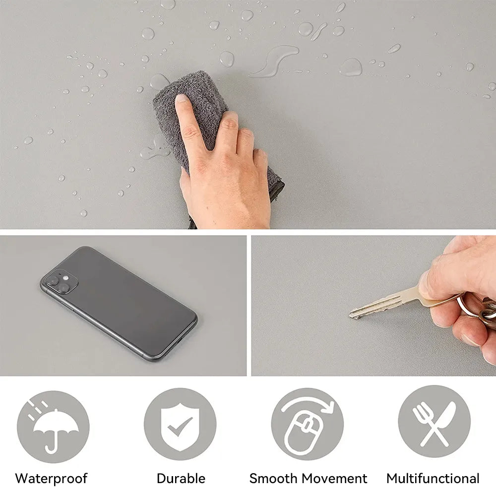 Tapis de bureau confortable en cuir PU