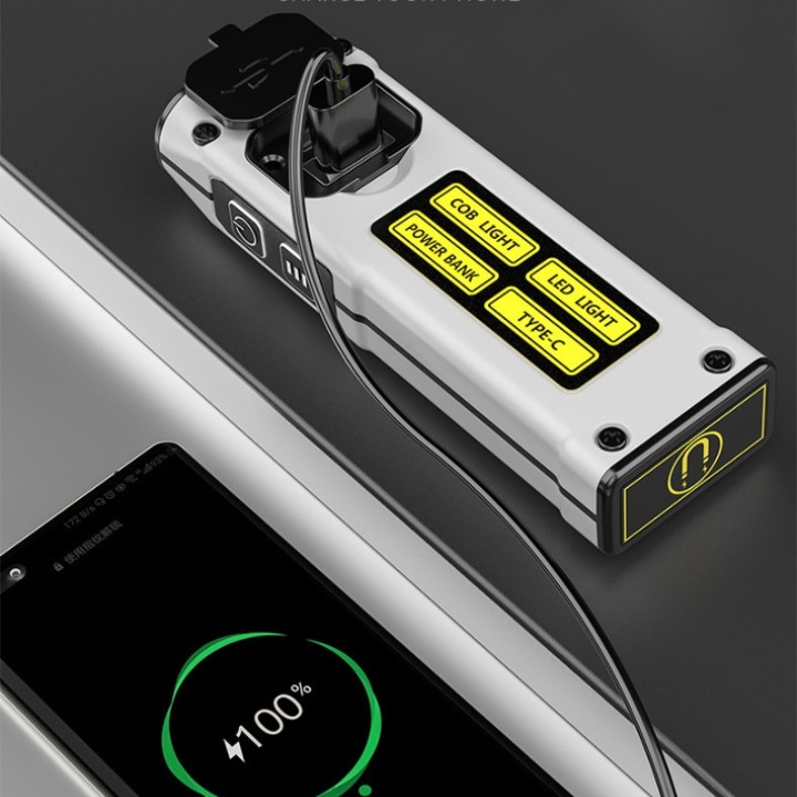 Mini lampe de poche PUISSANTE - Avec batterie externe