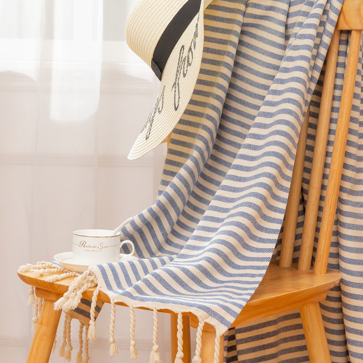 Serviette de plage 100% coton avec son sac à dos
