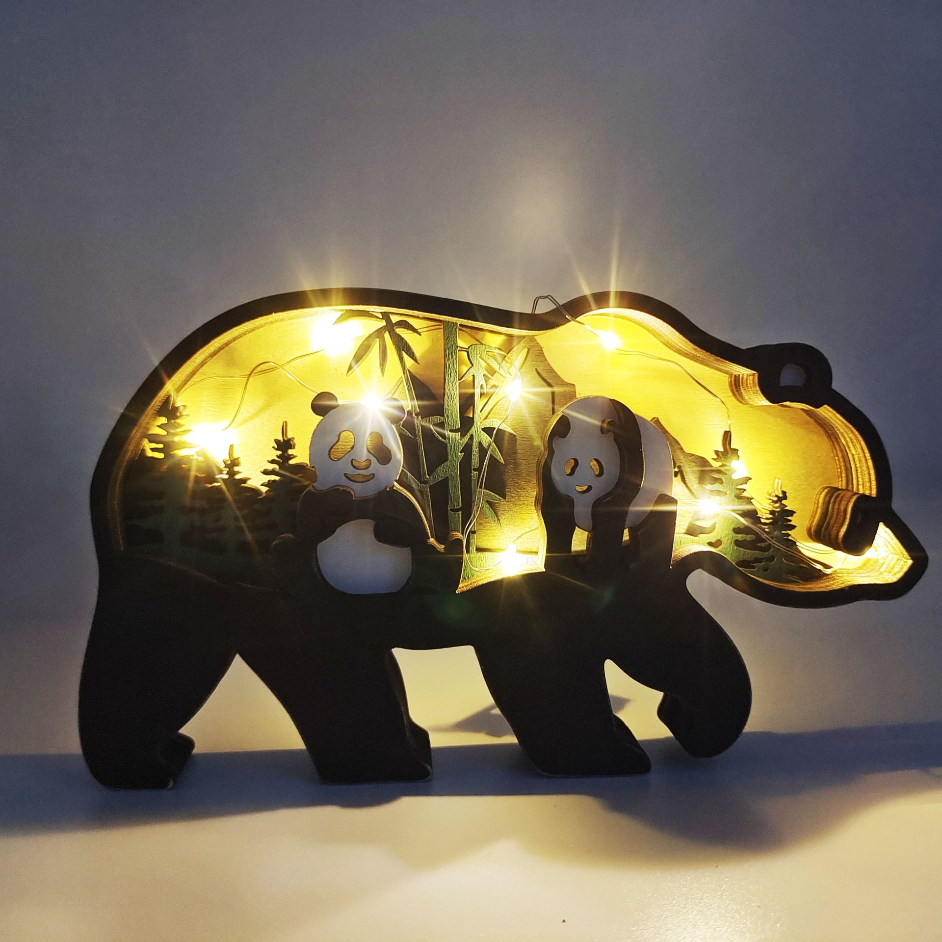 Lampe en Bois Décorative