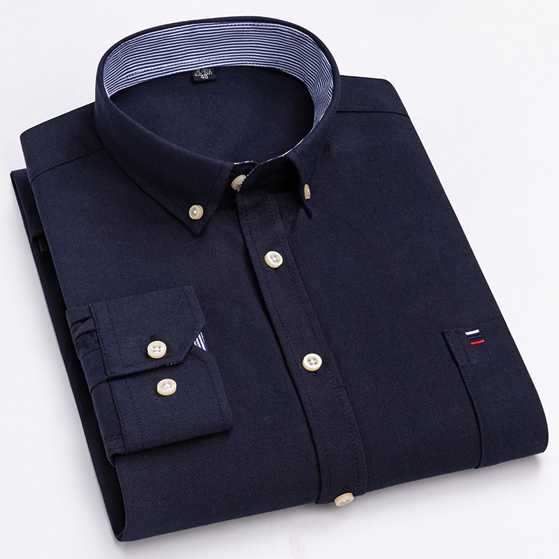 Chemise en coton à rayures à manches longues