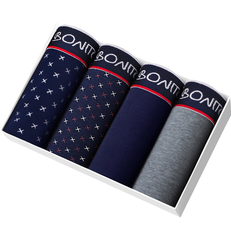 Lot de 4 Caleçons 95% Coton